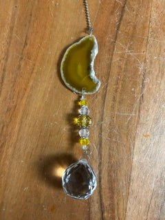 Yellow Hanging Crystal Suncatcher