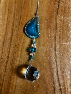 Blue Hanging Crystal Suncatcher