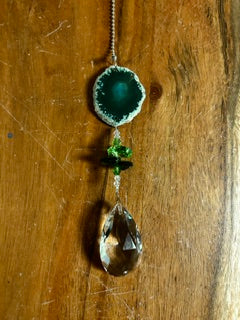 Green Hanging Crystal Suncatcher
