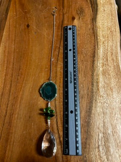 Green Hanging Crystal Suncatcher
