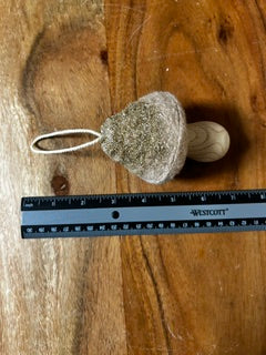 Large Tan/Gold Felt Mushroom Ornament