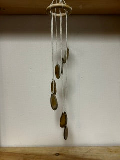 Yellow Spiral Hanging Crystal Slices