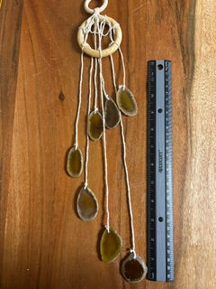 Yellow Spiral Hanging Crystal Slices