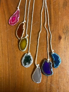 Rainbow Spiral Hanging Crystal Slices