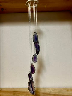 Purple Spiral Hanging Crystal Slices