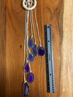 Purple Spiral Hanging Crystal Slices