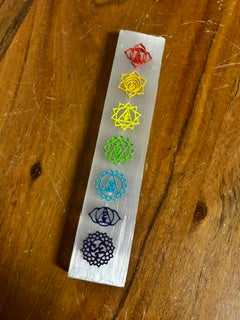 Chakra Selenite Stick – Vitality, Renewal & Elemental Connection