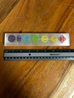 Chakra Selenite Stick – Vitality, Renewal & Elemental Connection