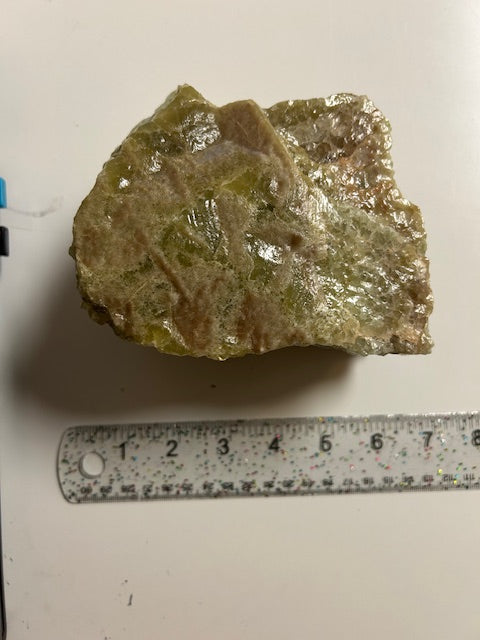 Striped Green Calcite Block – Radiant Energy & Clarity